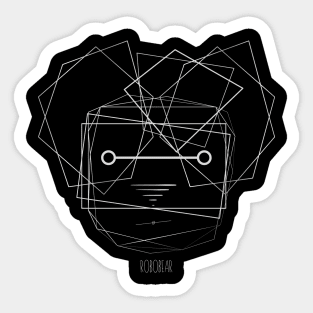 RoboBear Minimalist Robot Bear Sticker